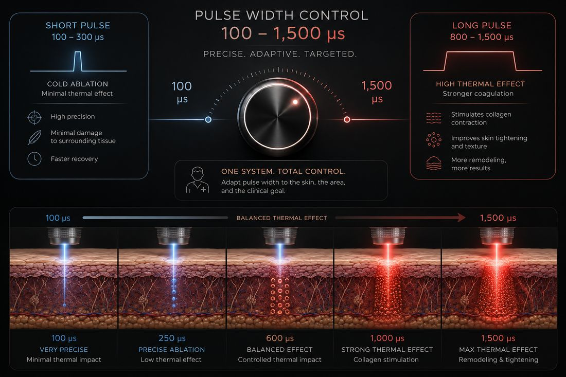 Dermablate Pulse Width Control 100-1500μs