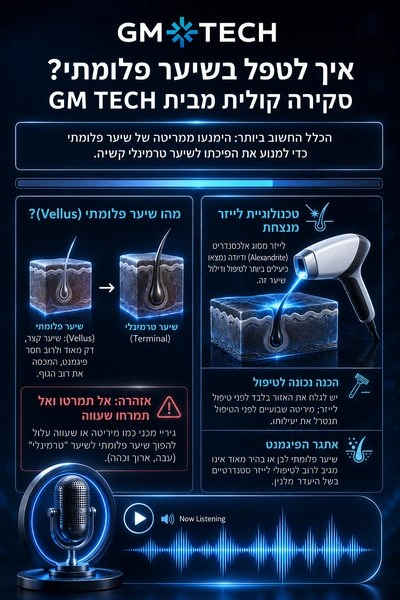 כך תטפלו בשיער פלומתי ובהיר בלייזר