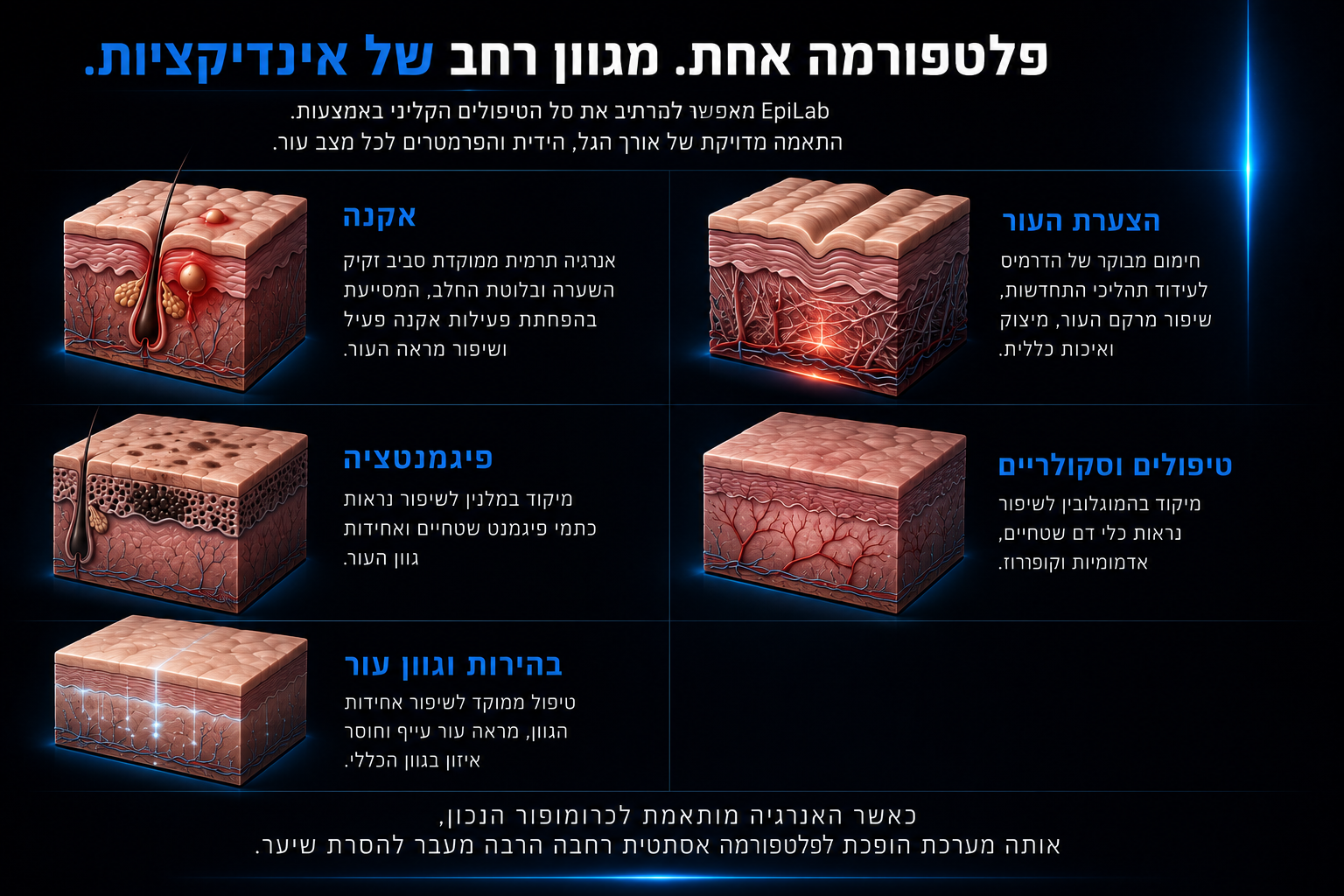 EpiLab - פלטפורמה אחת, מגוון רחב של אינדיקציות